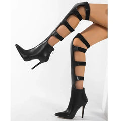 Sexy Pointed Toe Elastic Band Design Over The Knee Boots