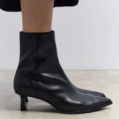 Sexy Pointed Toe Kitten Heel  Ankle Boots