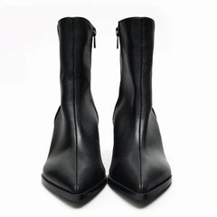 Sexy Pointed Toe Kitten Heel  Ankle Boots