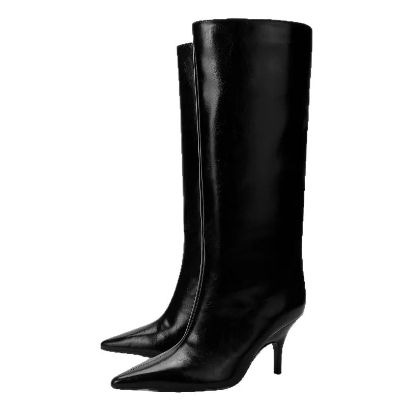 Sexy Pointed Toe Knee High Boots