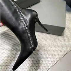 Sexy Pointed Toe Leather PU Knee High Boots