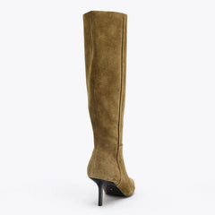 Sexy Pointed Toe Suede Knee High Boots