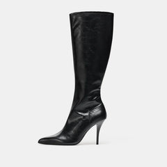 Sexy Pointed Toe Thin Heels Knee High Boots