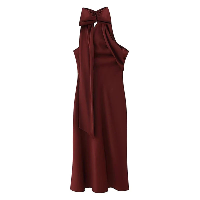 With Scarf Elegant Sexy Long Dresses Asymmetric Maxi Vestidos