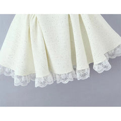 Sexy Sweet Elegant Ball Gown Mini Dresses Pretty Girls Lace Trim Bow Sequin Birthday Party Dress