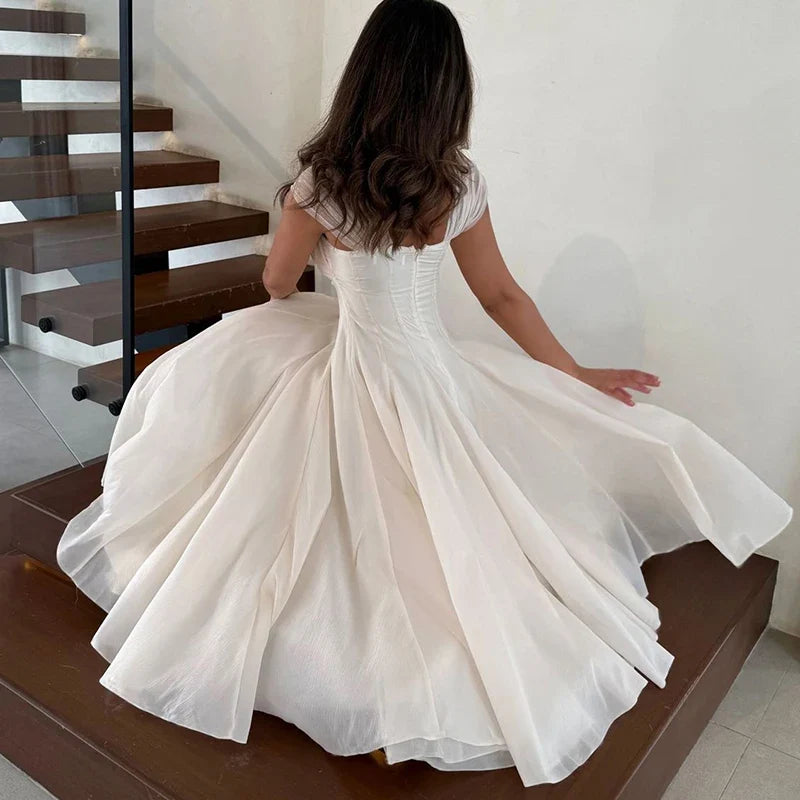 Backless High Waisted Ball Dresses