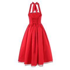 Sexy Backless Halter Elegant Clothes Evening Party Festival Dresses