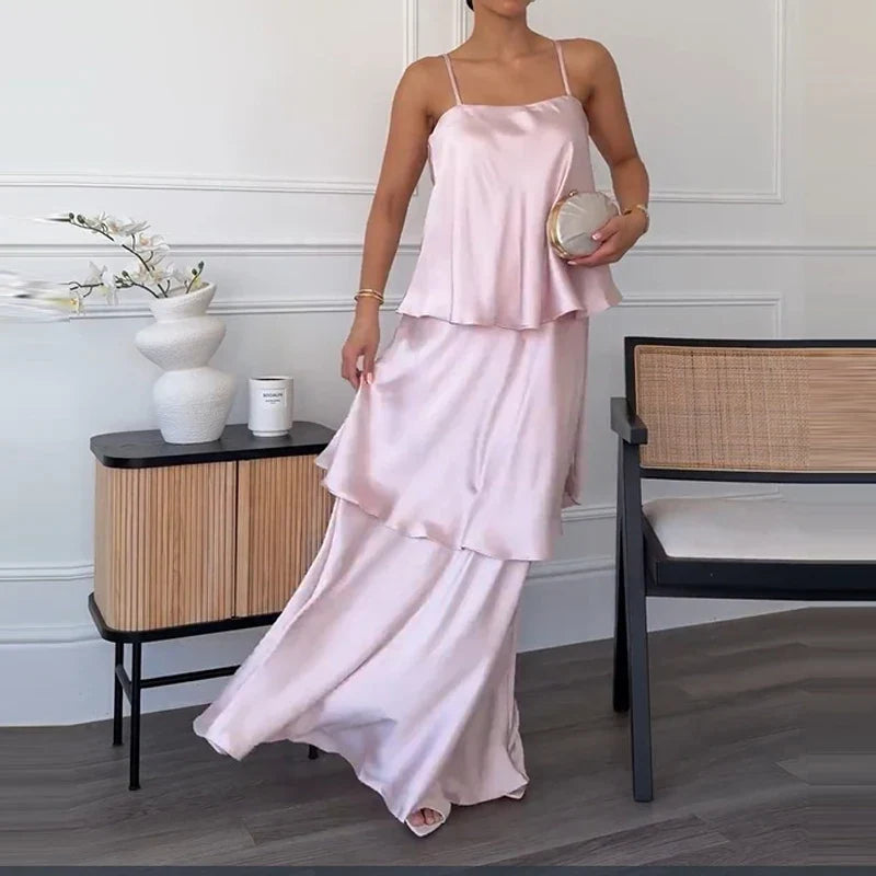 Casual Layered Pleated Holiday Dresses
