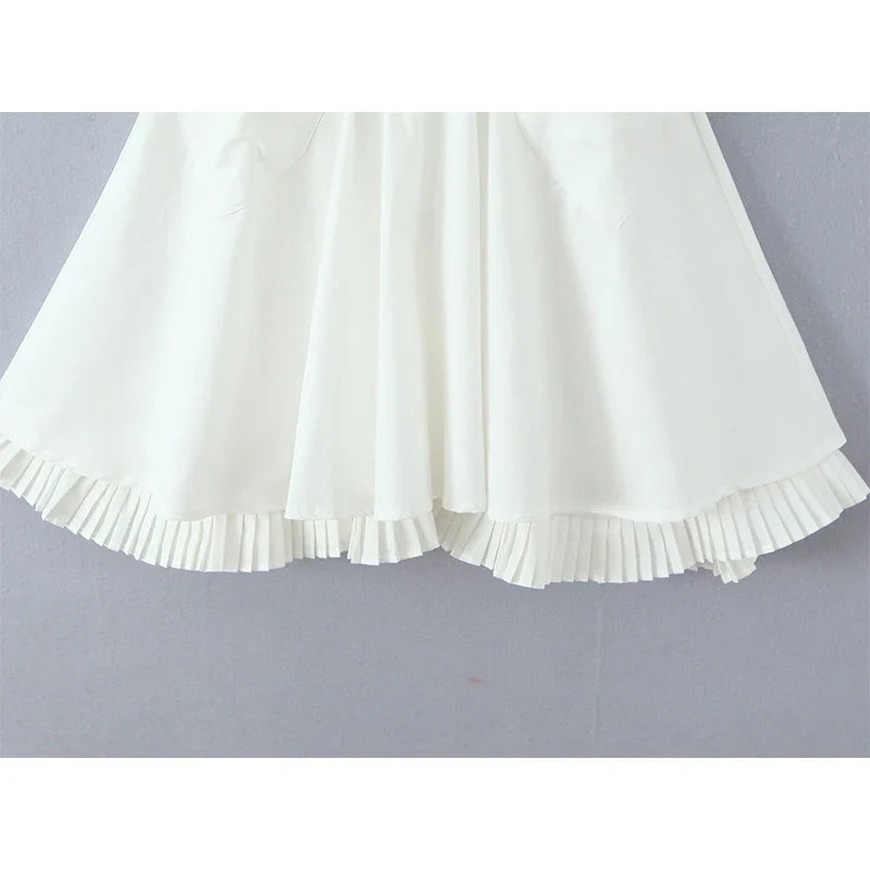 Sweet White Sexy Backless Halter Mini Dresses