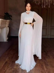 Elegant V-neck Long Sleeved Dresses
