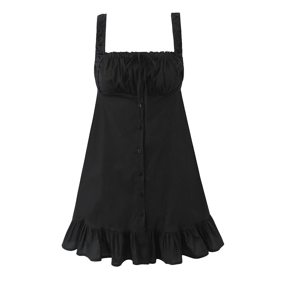 Black White Cotton Sleeveless Dresses