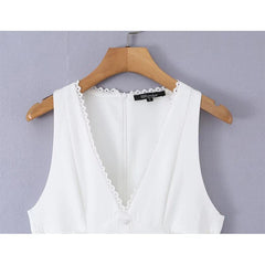 White Corset Style Mini Dresses
