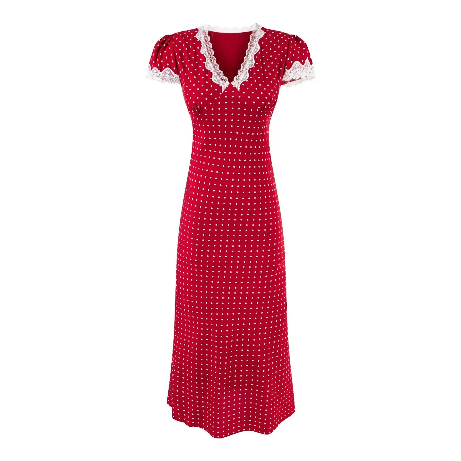 French Polka Dot Red Dresses