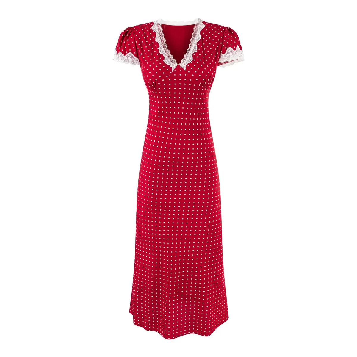 French Polka Dot Red Dresses