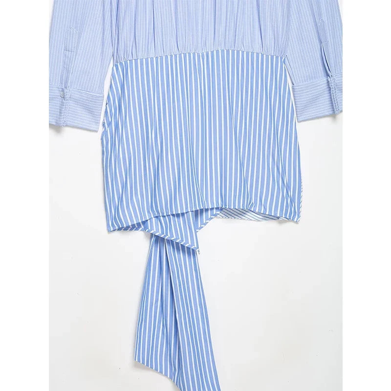 Long Sleeve Striped Shirt Dresses