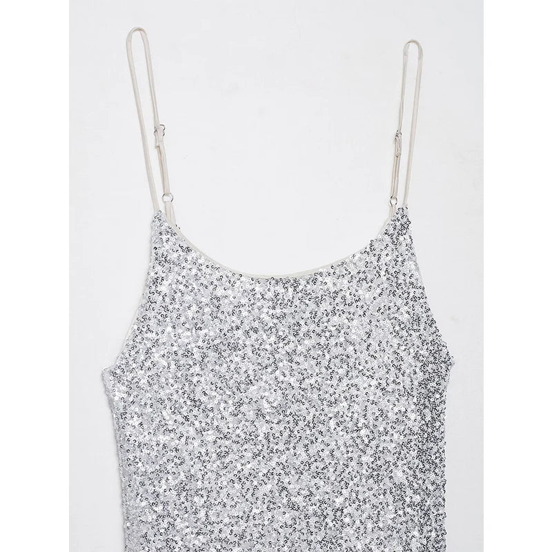 European And American Style Fashionable And Sexy Sequin Sling Dresses