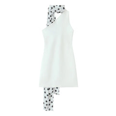Chic White One Shoulder Sleeveless Mini Dresses