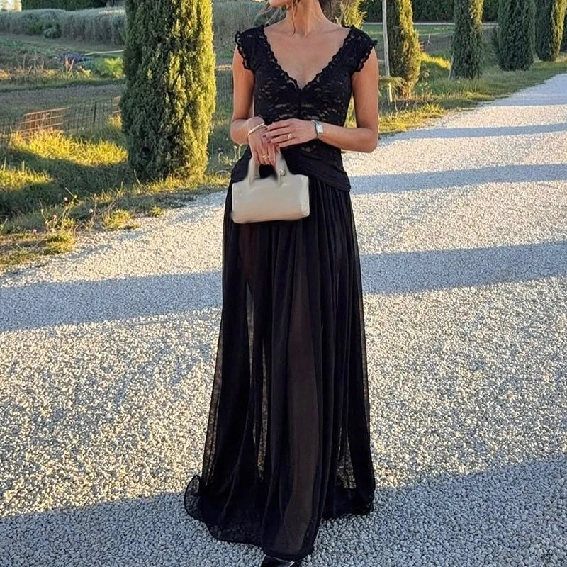 Chic Lace Patchwork Cocktail Dresses