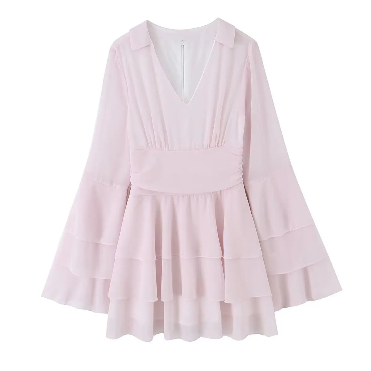 Pink Chiffon Mini Dresses