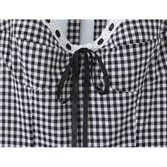 Plaid Halter Midi Dresses