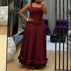 Square Collar Halter Evening Dresses