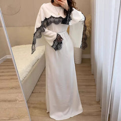 O-neck Long Sleeve High Waist Party Dresses
