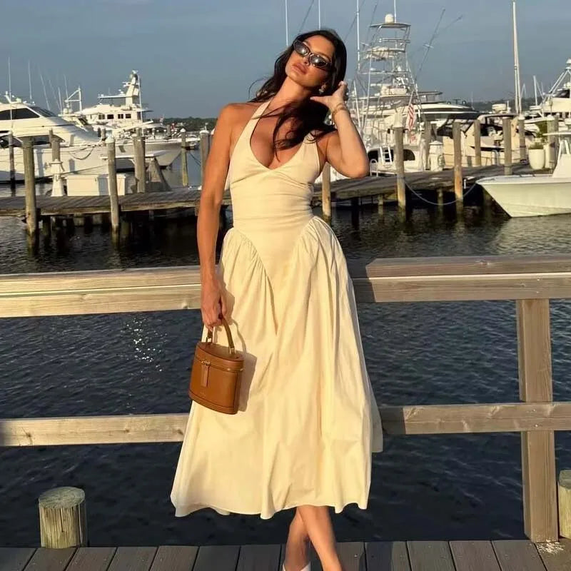 Sexy Backless Halter Dresses