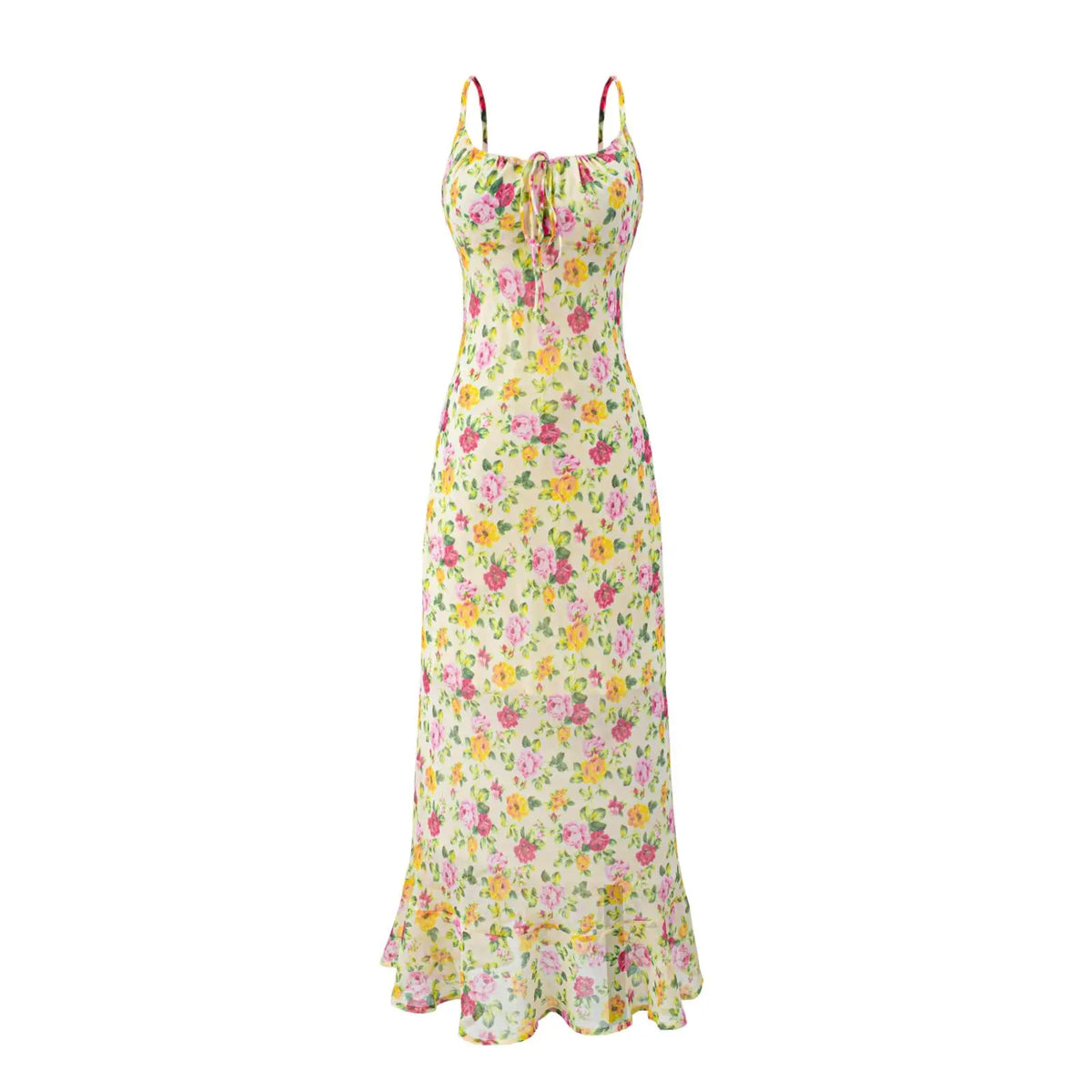 Floral Print Spaghetti Strap Sexy Dresses