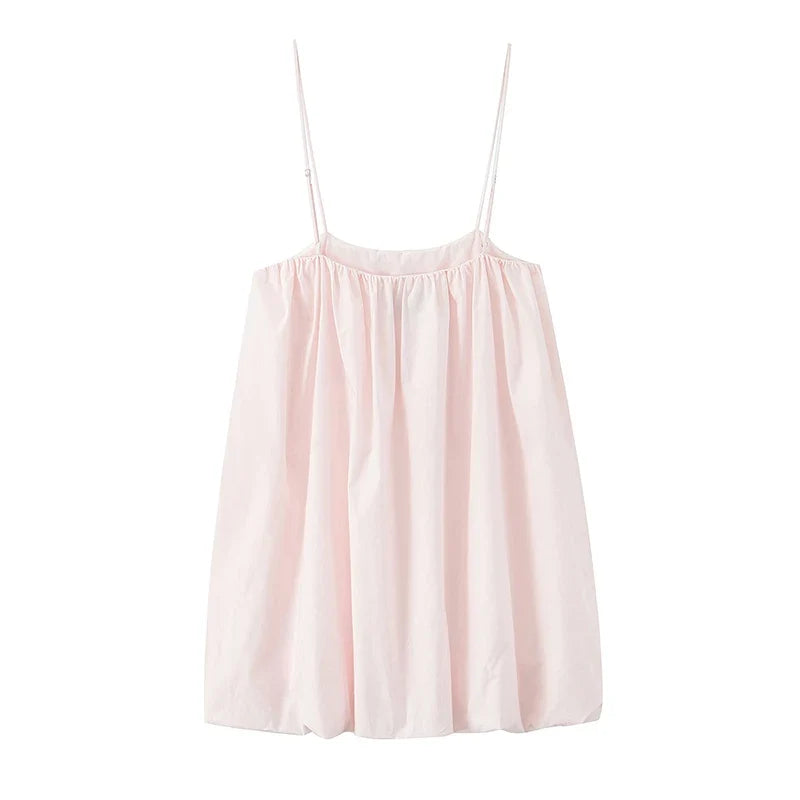 Pink Sling Sleeveless Mini Dresses
