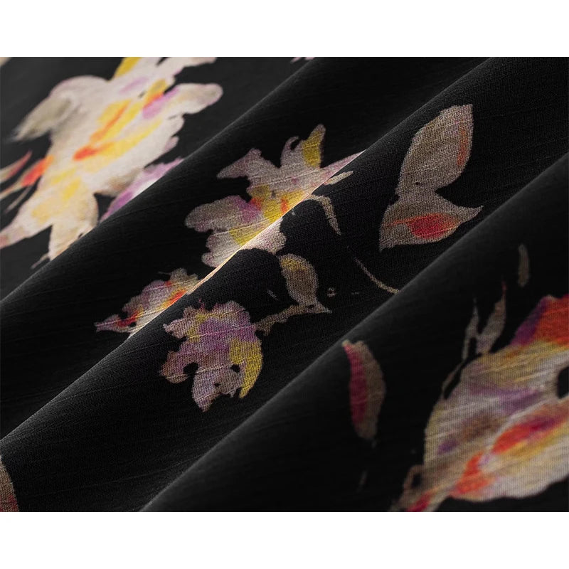 French Style Floral Print Elegant Summer Dresses