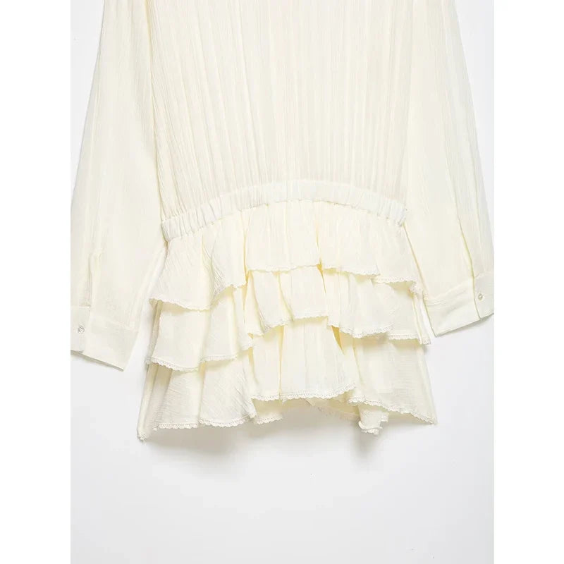 Spring Summer Long Sleeve Mini Dresses