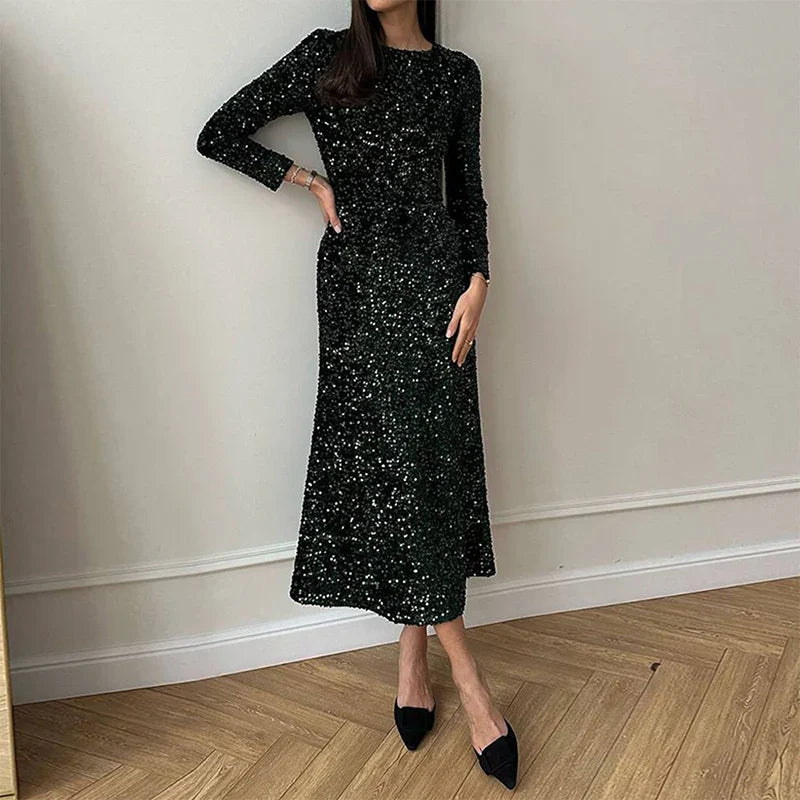 Party Slim Sequin Maxi Dresses