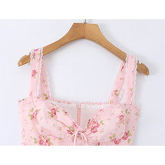 Pink Floral Corset Dresses