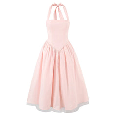 Sexy Backless Halter Elegant Clothes Evening Party Festival Dresses