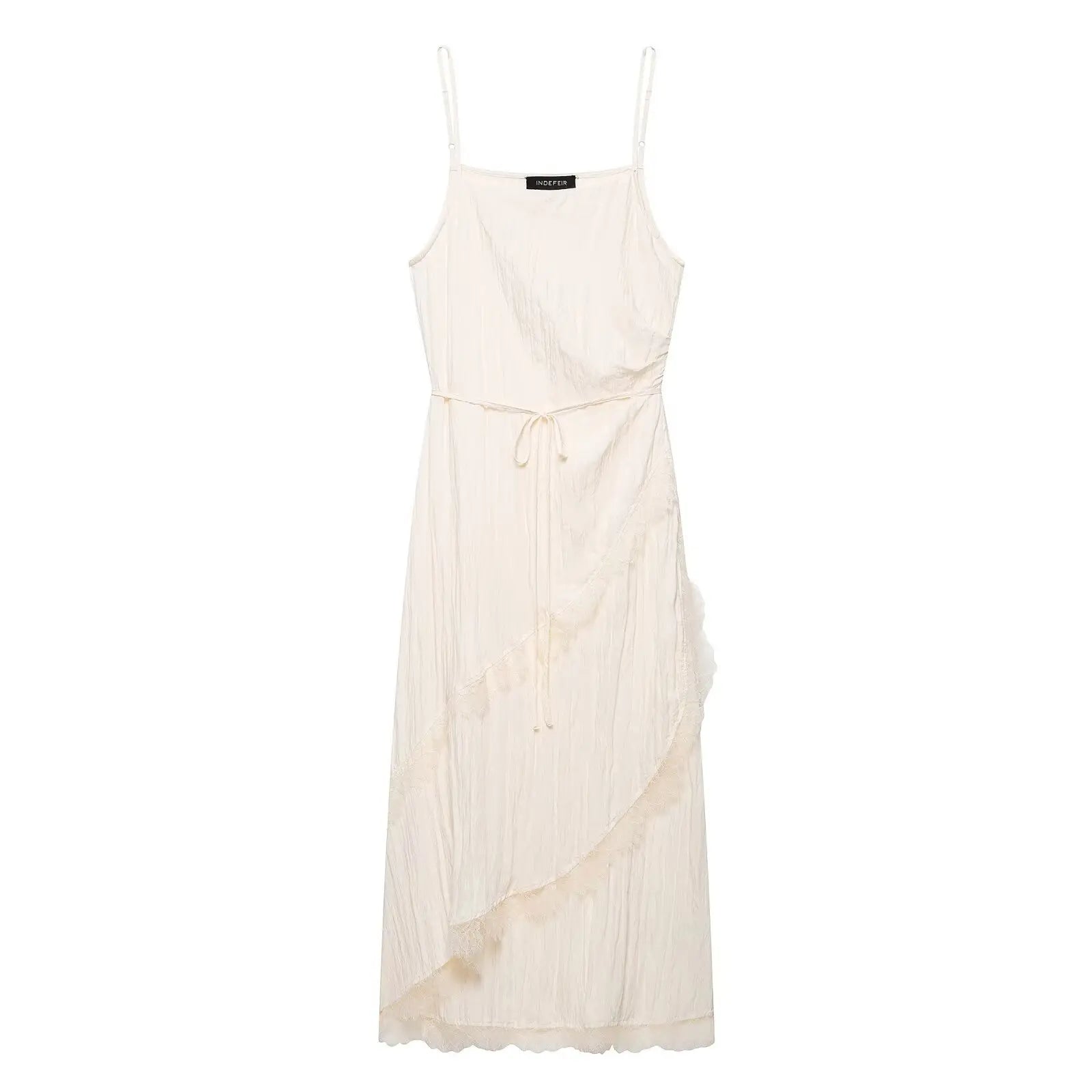 Romantic Crinkled Wrap Slip Dresses