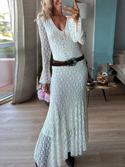 Casual High Waisted Pleated Vacation Dresses
