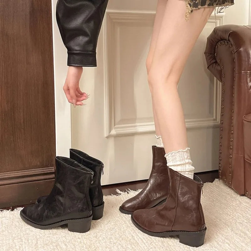 Sharp Pointed Elastic Slim Ankle Boots