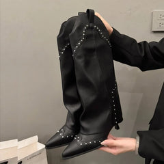 Sharp Pointed Thin Heel Long Leg Women's Boots