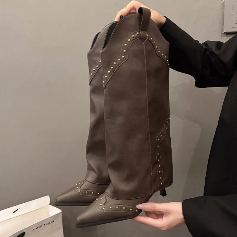 Sharp Pointed Thin Heel Long Leg Women's Boots