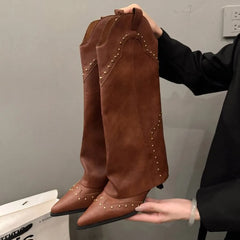 Sharp Pointed Thin Heel Long Leg Women's Boots