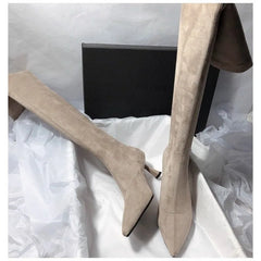 Simple Solid Color Knee High Boots
