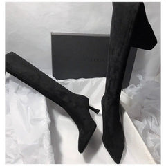 Simple Solid Color Knee High Boots