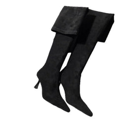 Simple Solid Color Knee High Boots