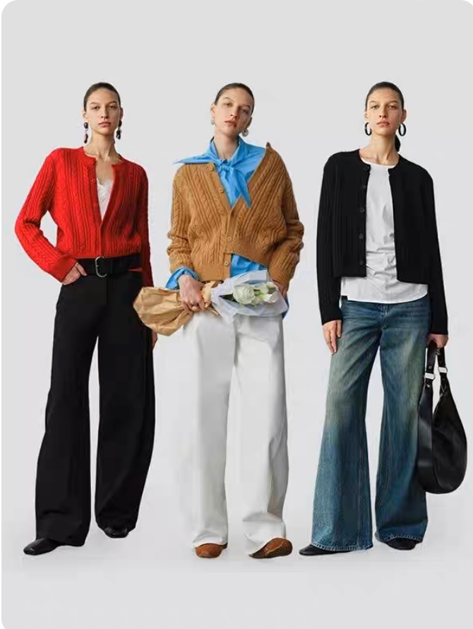 Embroidered Crew Neck Knit Top