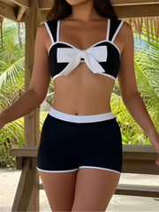 Splicing Bowknot Bikini Two-pieces Bikini Set