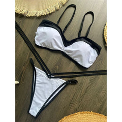 Splicing Bikini Two-pieces Bikini Set Strappy