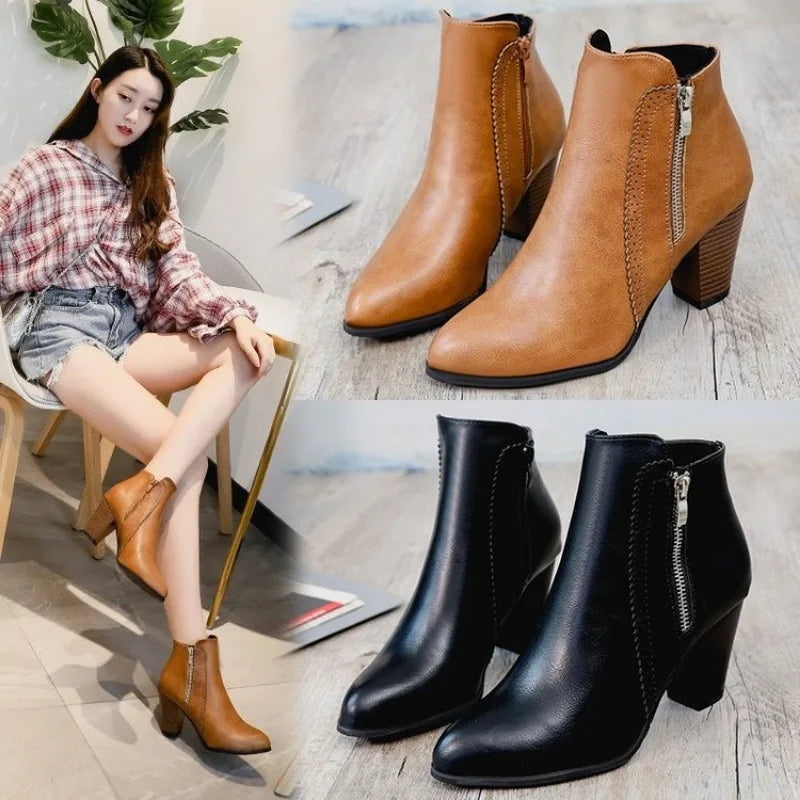 Spring Autumn Women Ankle Boots