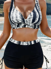 Triangle Bikini Set Floral Print Swimwear Two-Piece Setswear