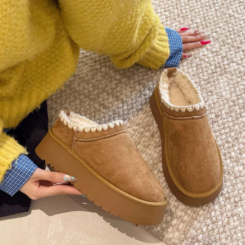 Thick Soled Snow Boots