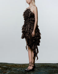 Sleeveless Off-Shoulder A-Line Dress